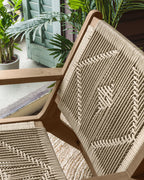 Japandi Sessel Geralda – Akazie, Beige – weitere Ansicht