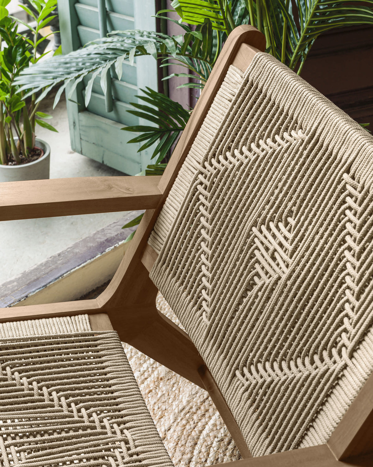Japandi Sessel Geralda – Akazie, Beige – weitere Ansicht