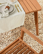 Japandi Ausziehtisch Hanzel – Massivholz, Natur, 183–240 × 100 cm – weitere Ansicht