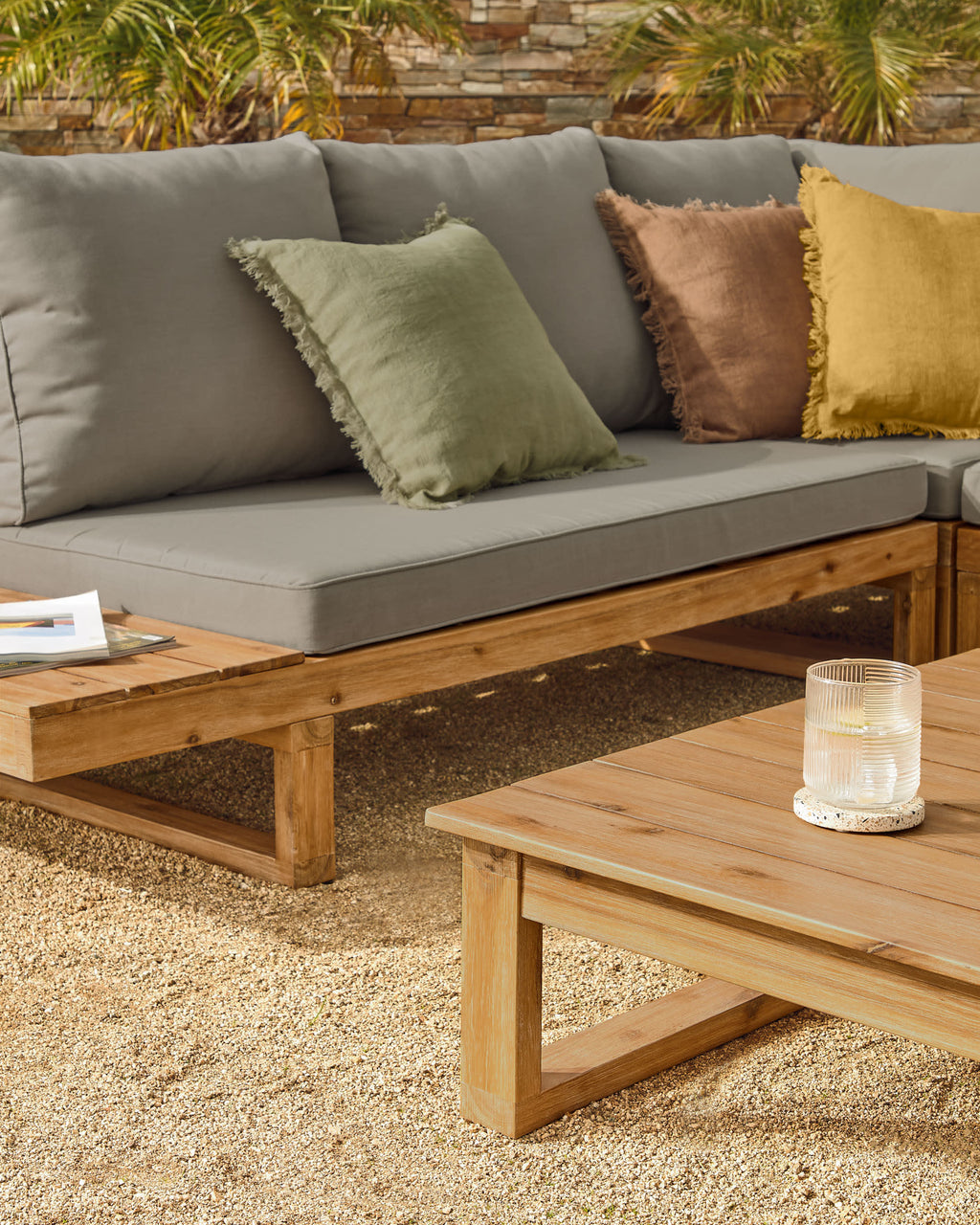 Japandi Lounge-Set Flaviina – Akazie, Beige – weitere Ansicht