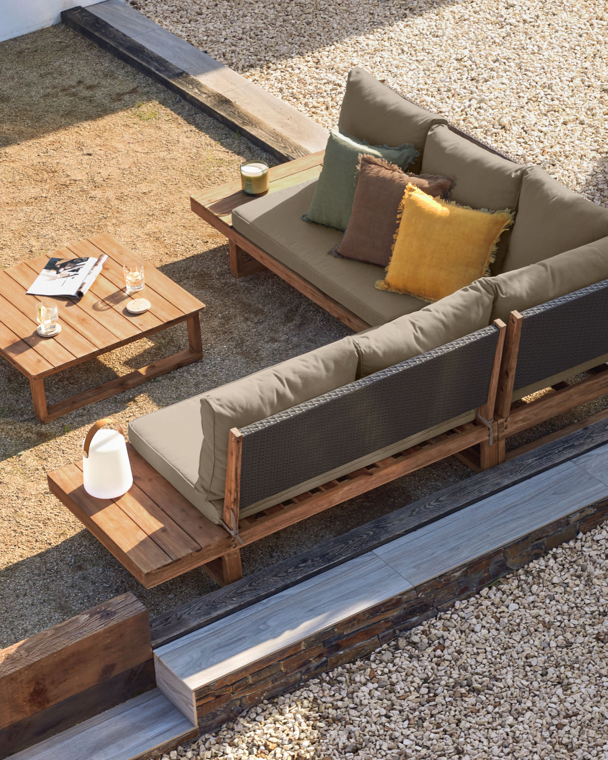 Japandi Lounge-Set Flaviina – Akazie, Beige – weitere Ansicht