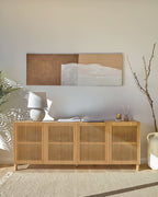 Japandi Sideboard Beyla – Eichenfurnier, Braun, 180 × 71,5 cm – weitere Ansicht