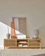 Japandi TV-Möbel Beyla – Eichenfurnier, Braun, 180 × 49,5 cm – weitere Ansicht