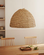 Japandi Lampenschirm Fonteta – Rattan, Braun, Ø 60 cm – weitere Ansicht