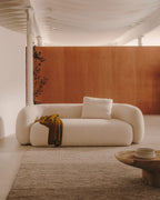 Japandi 3-Sitzer-Sofa Martina – Lammfelloptik, Ecru, 246 cm – weitere Ansicht