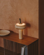 Japandi Tischlampe Luba – Esche, Grün – weitere Ansicht