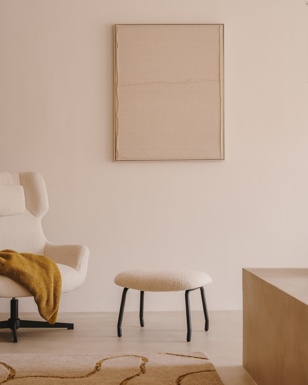 Japandi Wandbild Maha – Holzwerkstoff, Weiß, 82 × 102 cm – weitere Ansicht