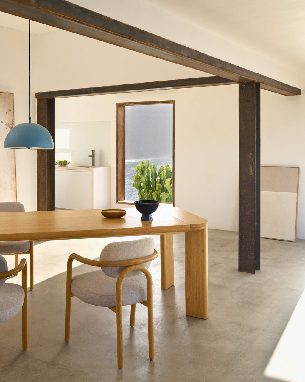 Japandi Ausziehtisch Jondal – Eichenfurnier, Natur, 200–286 × 100 cm – weitere Ansicht