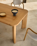 Japandi Ausziehtisch Jondal – Eichenfurnier, Natur, 200–286 × 100 cm – weitere Ansicht