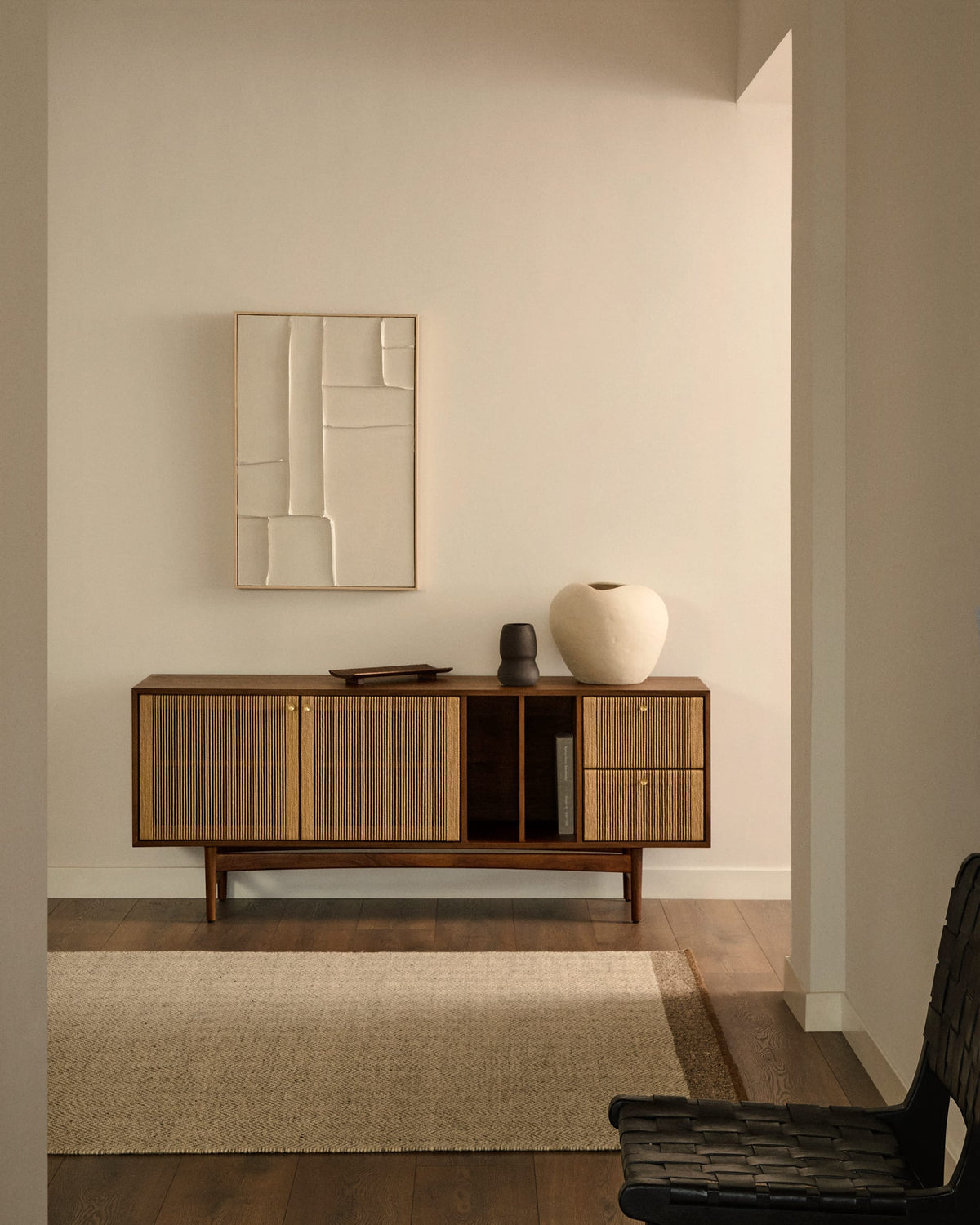 Japandi Teppich Nifelia – Wolle, Beige, 160 × 230 cm – weitere Ansicht