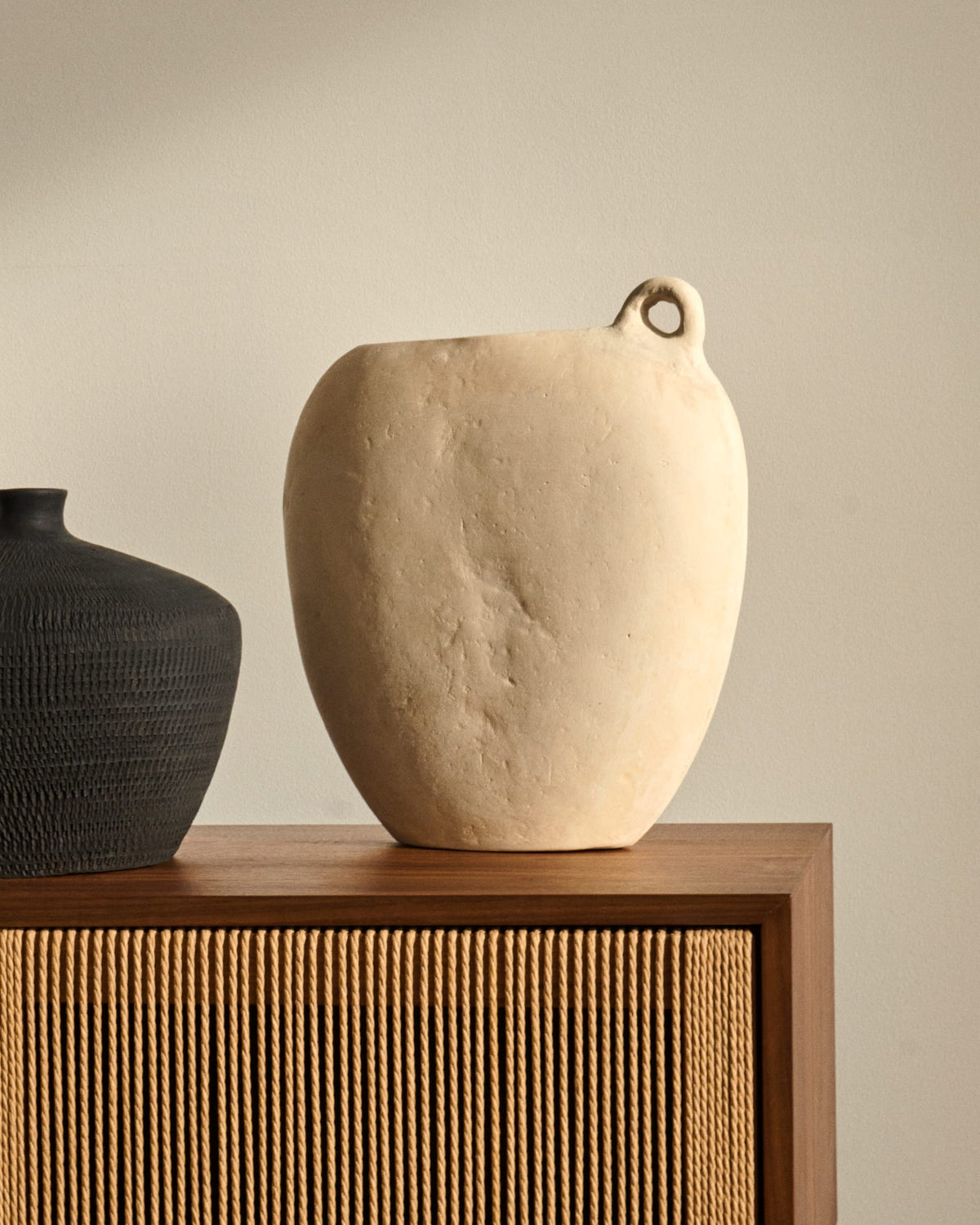 Japandi Vase Neti – Papier, Weiß, 37 cm – weitere Ansicht
