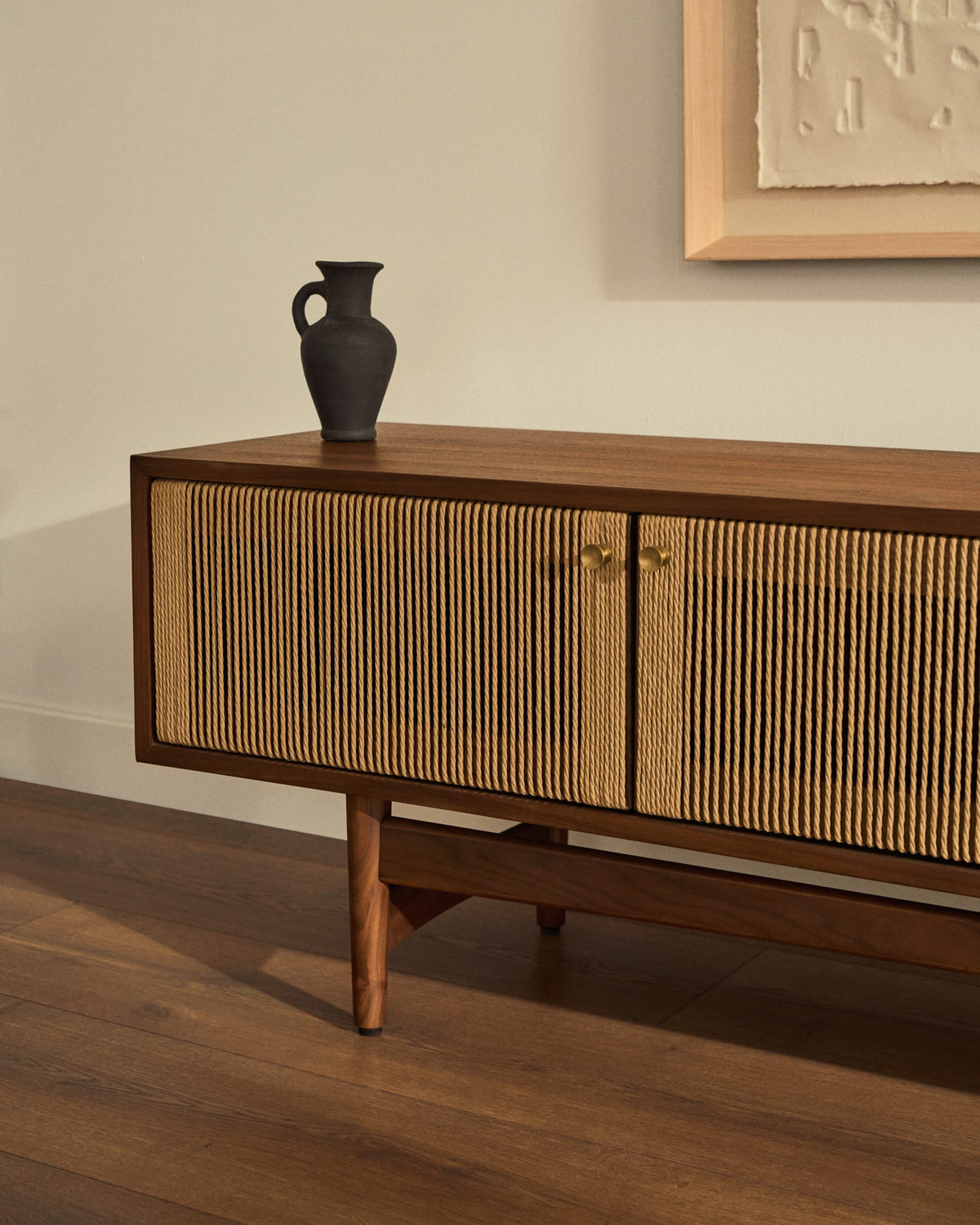 Japandi TV-Möbel Elan – Massivholz, Natur, 200 × 50 cm – weitere Ansicht