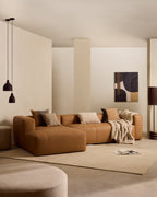 Japandi 4-Sitzer-Sofa Blok – Leder, Chaiselongue links, 330 cm – weitere Ansicht
