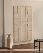 Japandi Wandbild Klis – Leinen, Weiß, 120 × 200 cm – weitere Ansicht