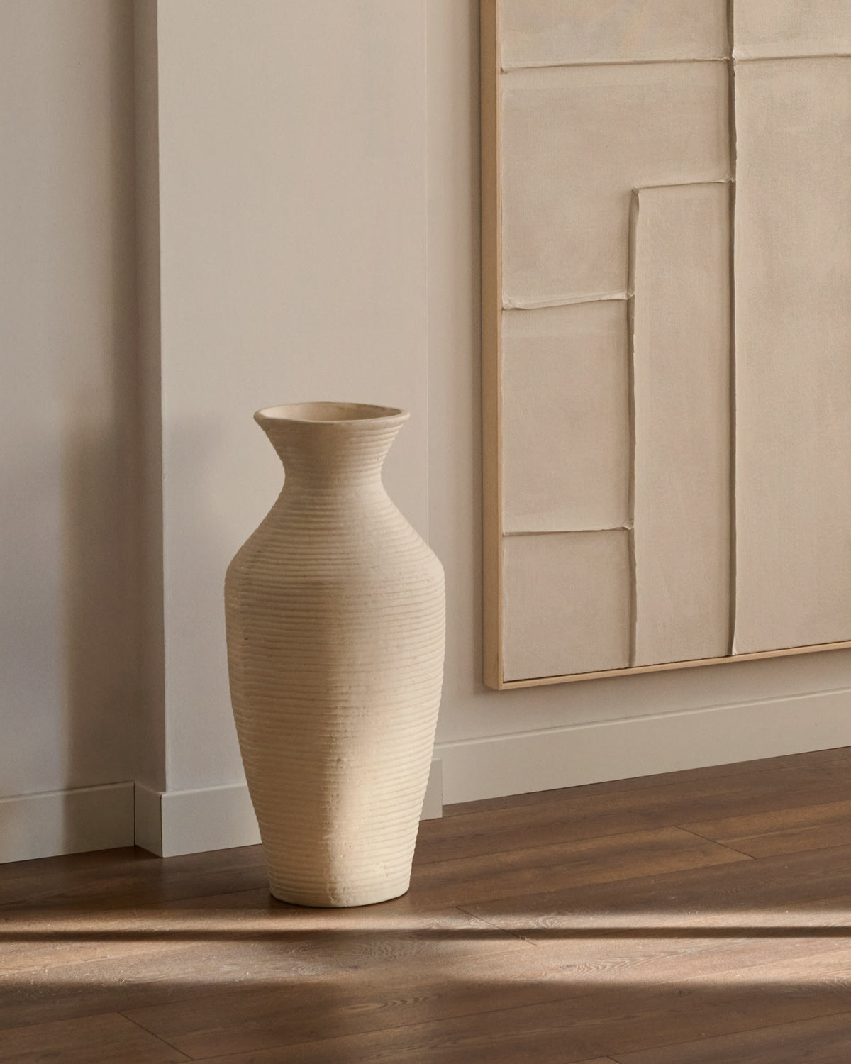 Japandi Vase Pria – Papier, Weiß, 72 cm – weitere Ansicht