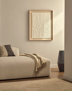 Japandi Wandbild Annia – Pappmaché, Weiß, 90 × 70 cm – weitere Ansicht