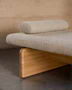 Japandi Daybed Topaz – Chenille, Beige, 200 cm – weitere Ansicht