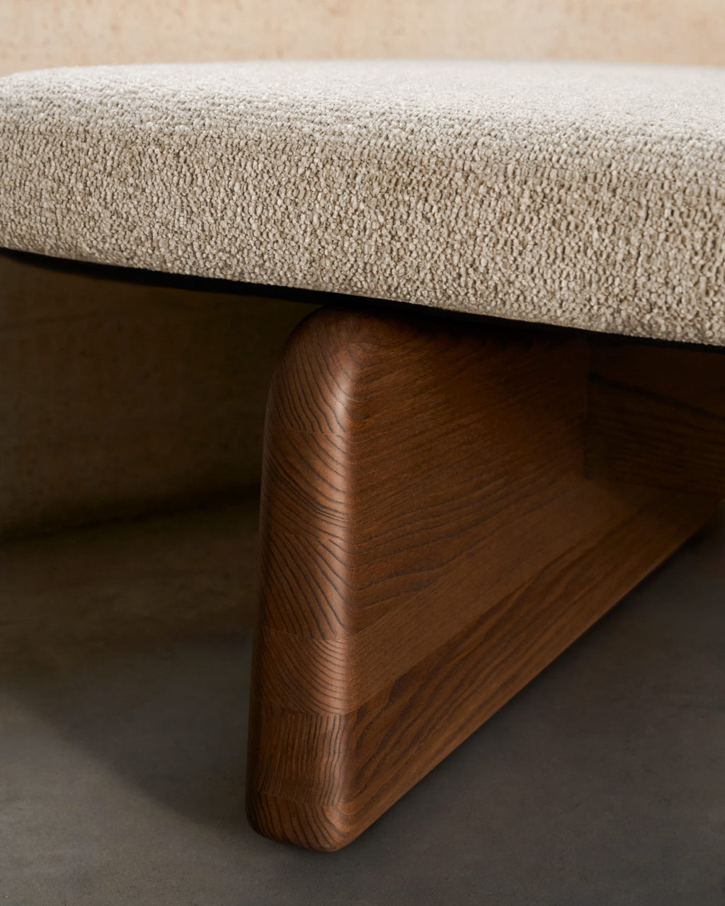 Japandi Chaiselongue Topaz – Chenille, Beige, 200 cm – weitere Ansicht