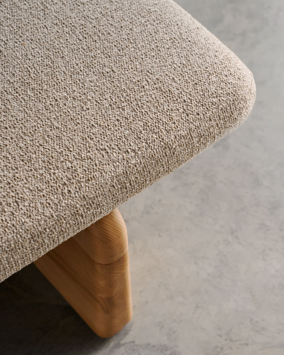 Japandi Daybed Topaz – Chenille, Beige, 200 cm – weitere Ansicht