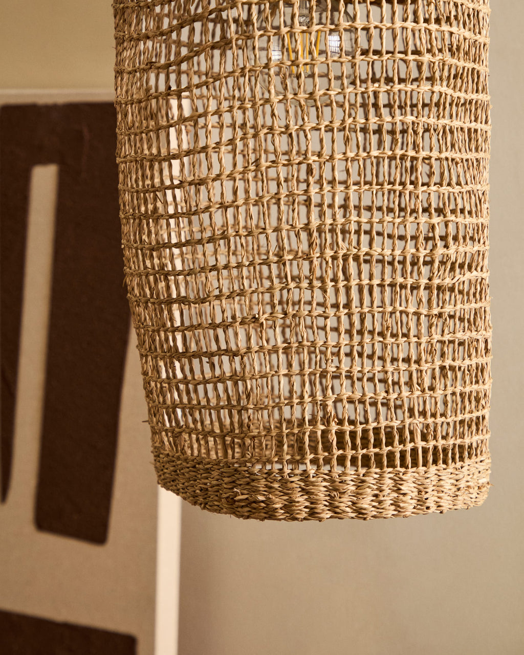 Japandi Lampenschirm Laiar – Rattan, Natur, Ø 27 cm – weitere Ansicht