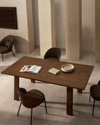 Japandi Ausziehtisch Arlen – Eiche, Nussbaum, 200–250 × 95 cm – weitere Ansicht