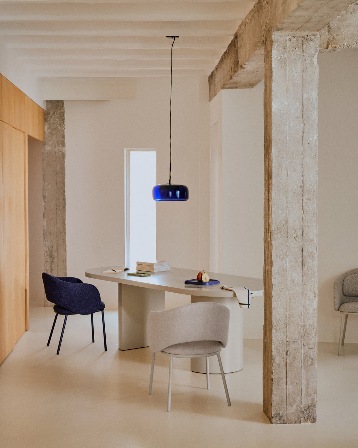 Japandi Esstisch Nealy – Holzwerkstoff, Weiß, 200 × 100 cm – weitere Ansicht