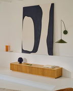 Japandi TV-Möbel Helvine – Holzwerkstoff, Natur, 200 × 30 cm – weitere Ansicht