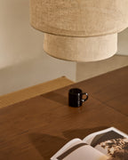 Japandi Lampenschirm Mariela – Leinen, Beige, Ø 40 × 34 cm – weitere Ansicht