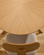 Japandi Esstisch Naanim – Eichenfurnier, Braun, 180 × 110 cm – weitere Ansicht