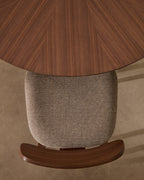 Japandi Stuhl Gena – Chenille, Beige – weitere Ansicht