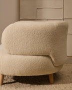 Japandi Sessel Luisa – Bouclé, Ecru, 90 cm – weitere Ansicht