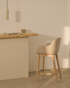 Japandi Hocker Konna – Esche, Beige, 65 cm – weitere Ansicht