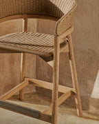 Japandi Hocker Arinella – Akazie, Natur, 65 cm – weitere Ansicht