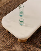 Japandi Couchtisch Labra – Zement, Weiß, 140 × 70 cm – weitere Ansicht
