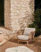 Japandi Sessel Catalina – Akazie, Beige – weitere Ansicht