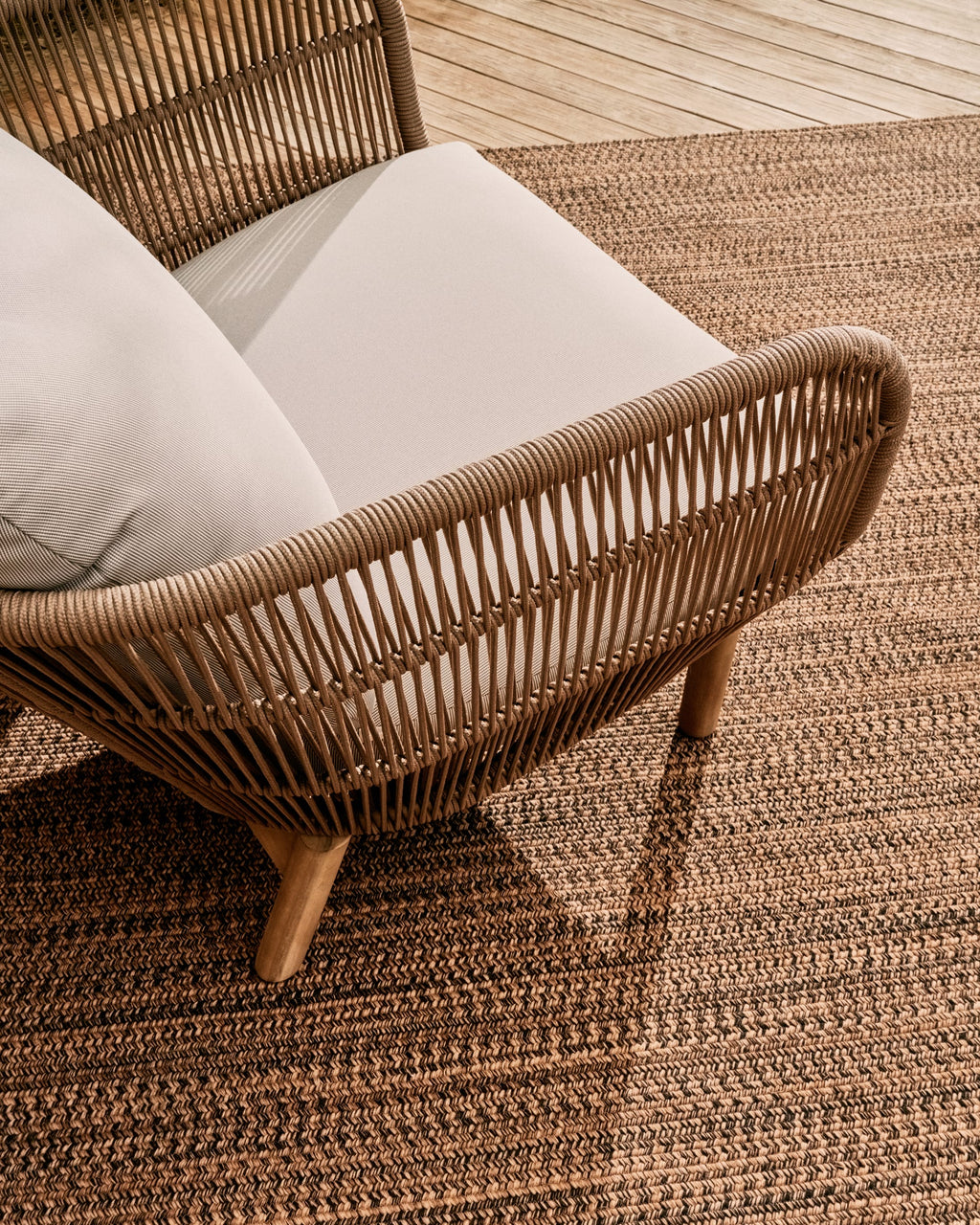 Japandi Sessel Catalina – Akazie, Beige – weitere Ansicht