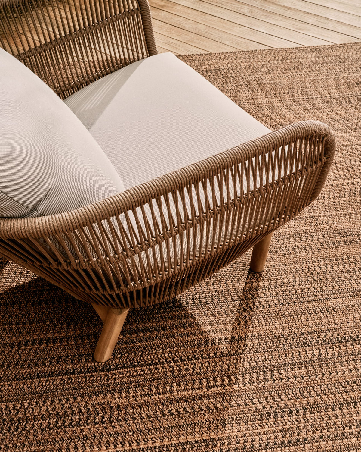 Japandi Sessel Catalina – Akazie, Beige – weitere Ansicht