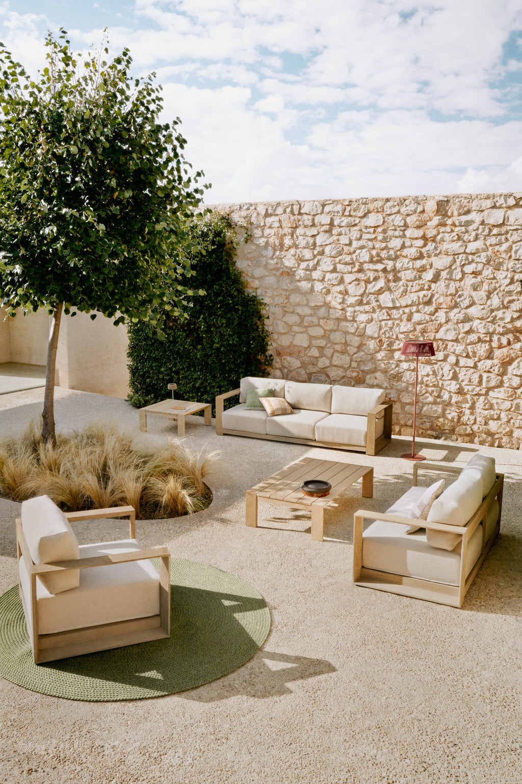 Japandi Sessel Ambra – Akazie, Beige – weitere Ansicht
