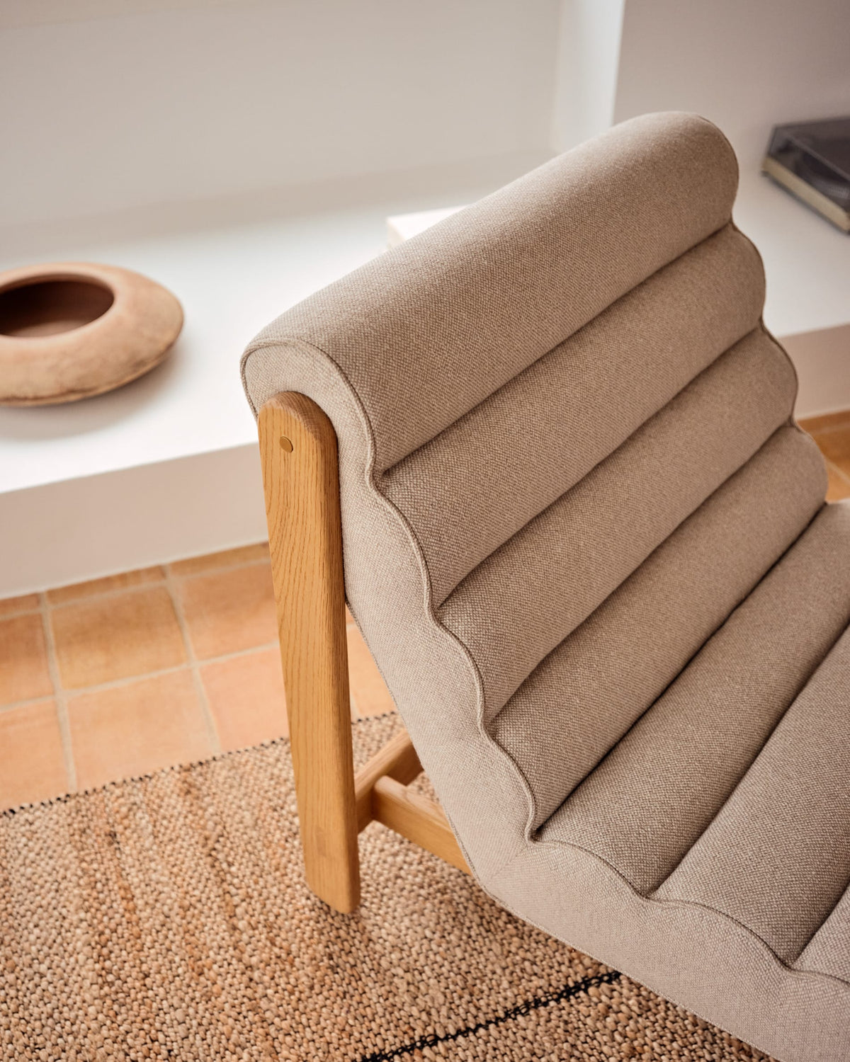 Japandi Sessel Magira – Eiche, Beige – weitere Ansicht