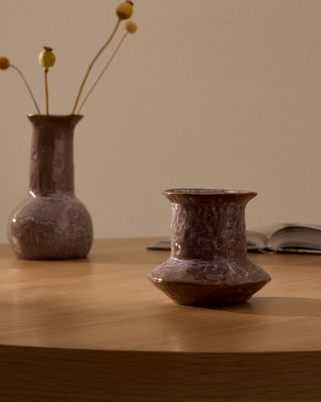Japandi Vase Olaris – Keramik, Braun, 16 cm – weitere Ansicht
