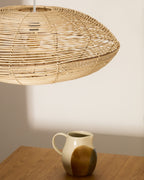 Japandi Lampenschirm Flaro – Rattan, Natur, Ø 70 cm – weitere Ansicht