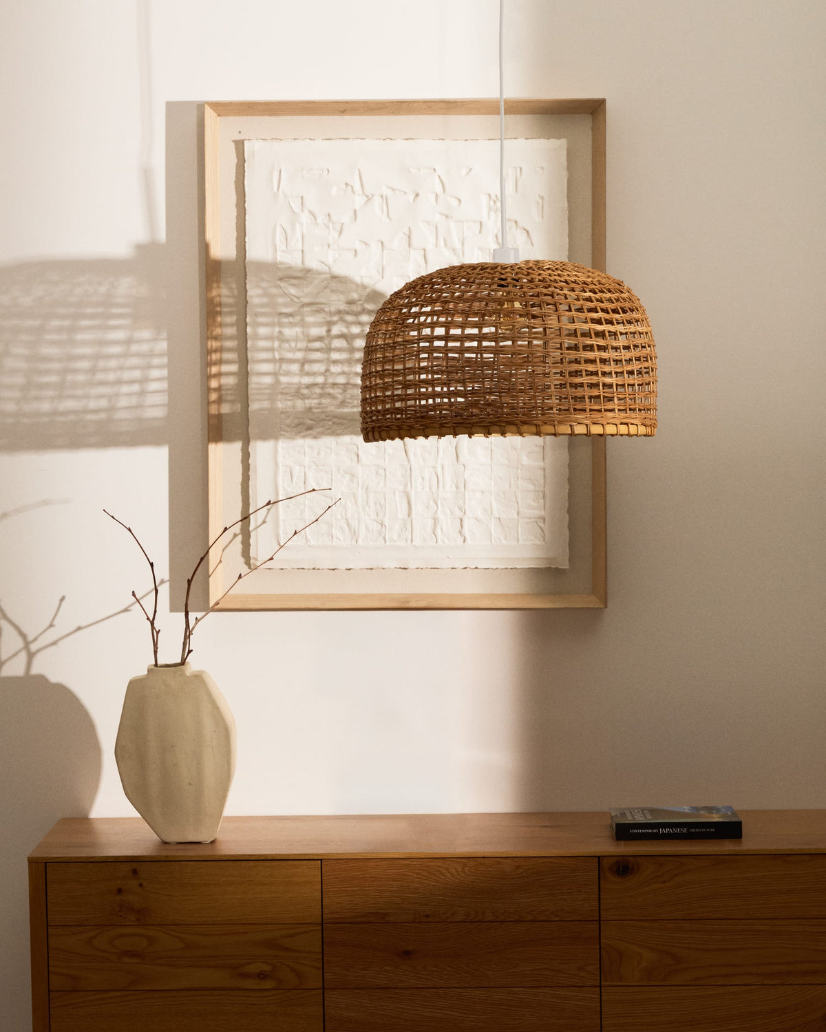 Japandi Lampenschirm Dakira – Natur, Ø 52 cm – weitere Ansicht