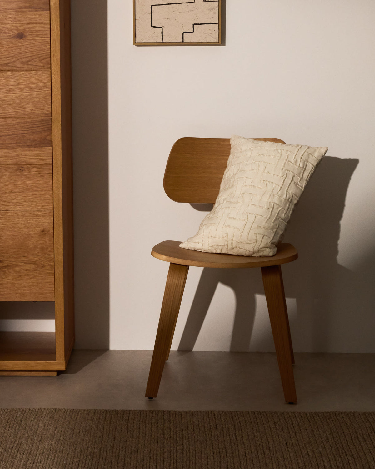 Japandi Kissenbezug Lir – Baumwolle, Beige, 30 × 50 cm – weitere Ansicht