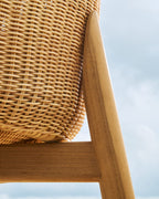 Japandi Hocker Galea – Teakholz, Beige, 75 cm – weitere Ansicht