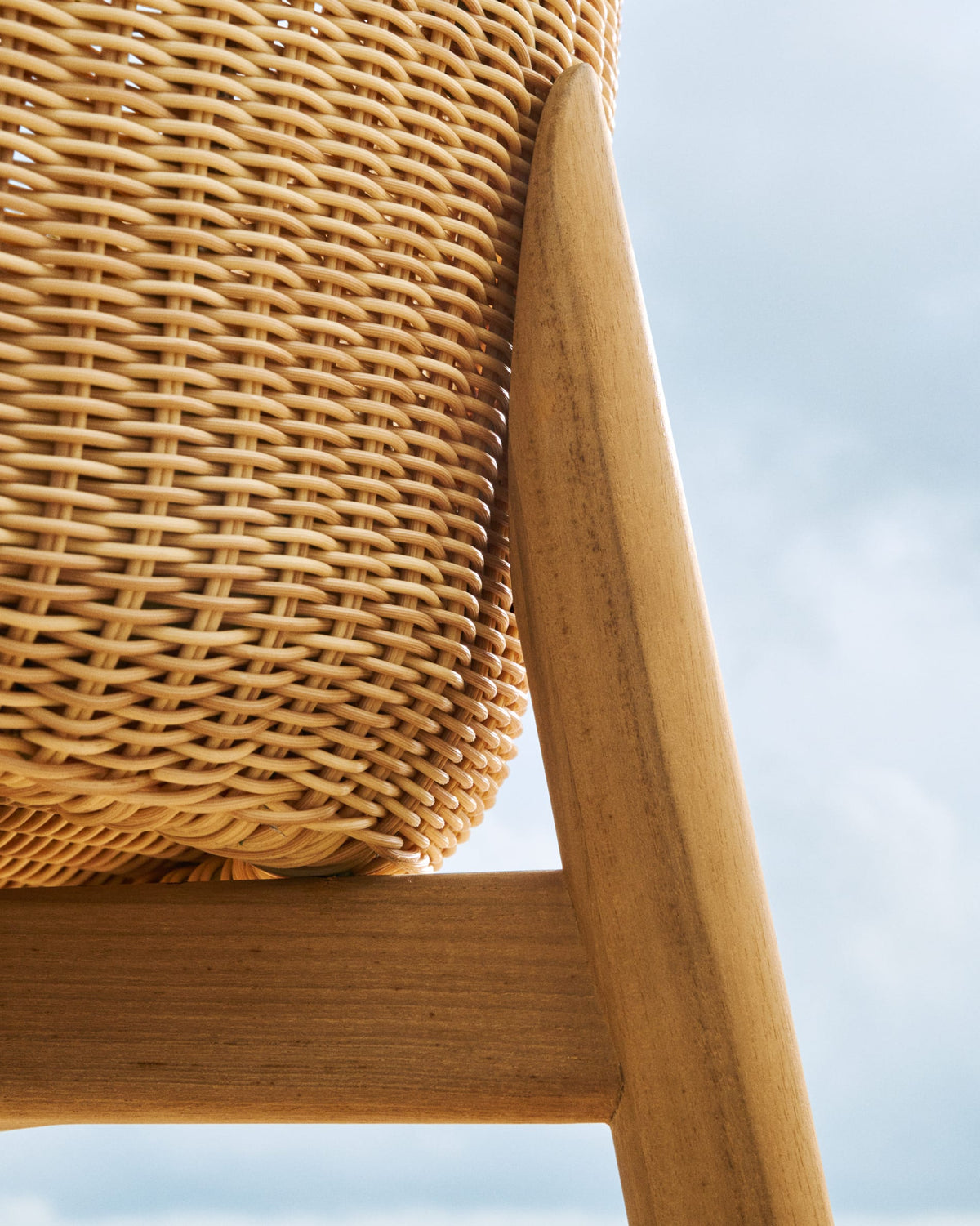 Japandi Hocker Galea – Teakholz, Beige, 75 cm – weitere Ansicht