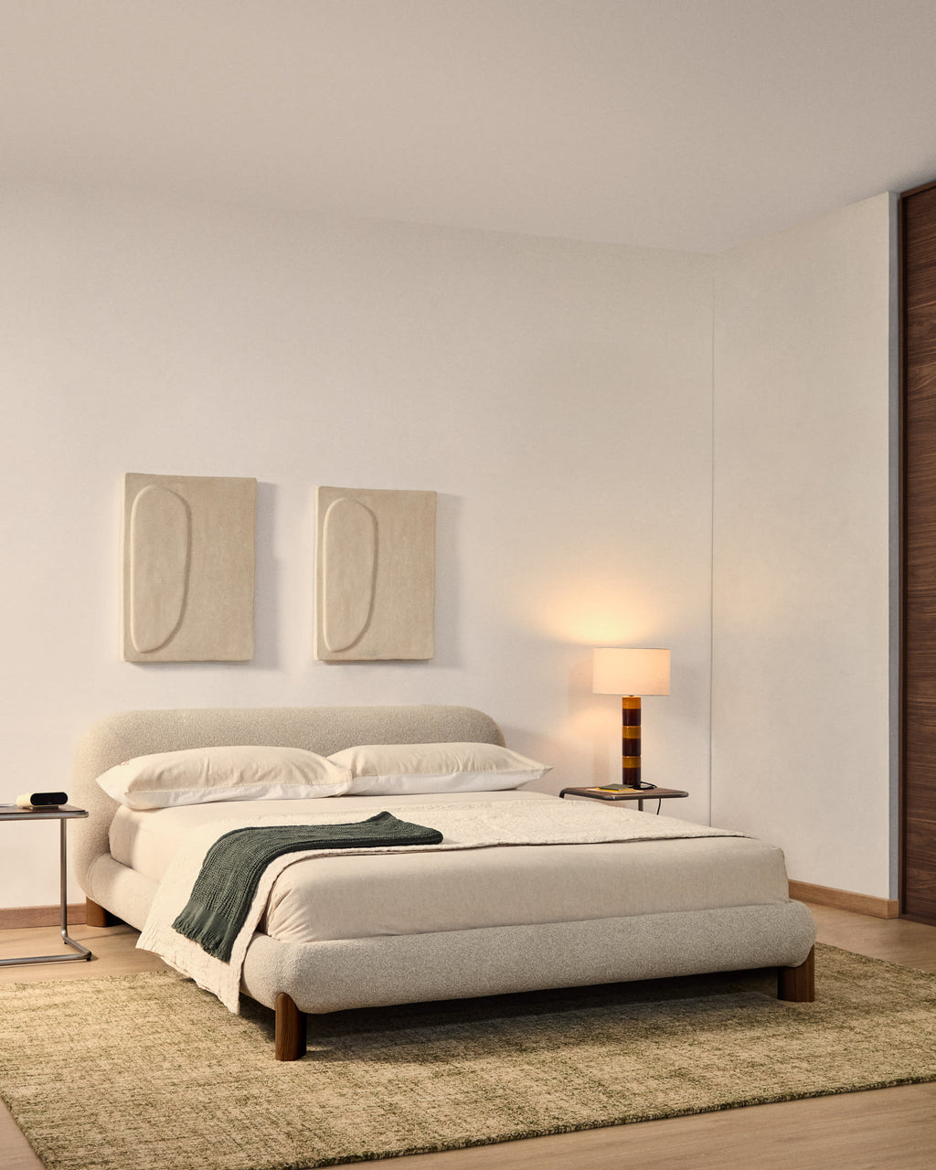 Japandi Bett Odina – Esche, Ecru, 160 × 200 cm – weitere Ansicht
