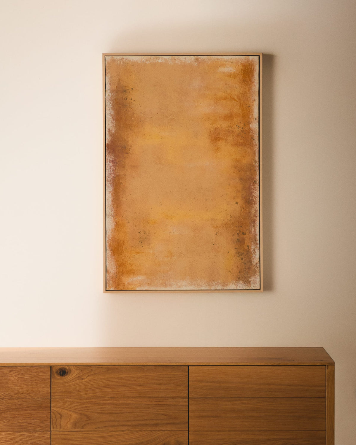 Japandi Wandbild Selnar – Stoff, Gelb, 60 × 90 cm – weitere Ansicht