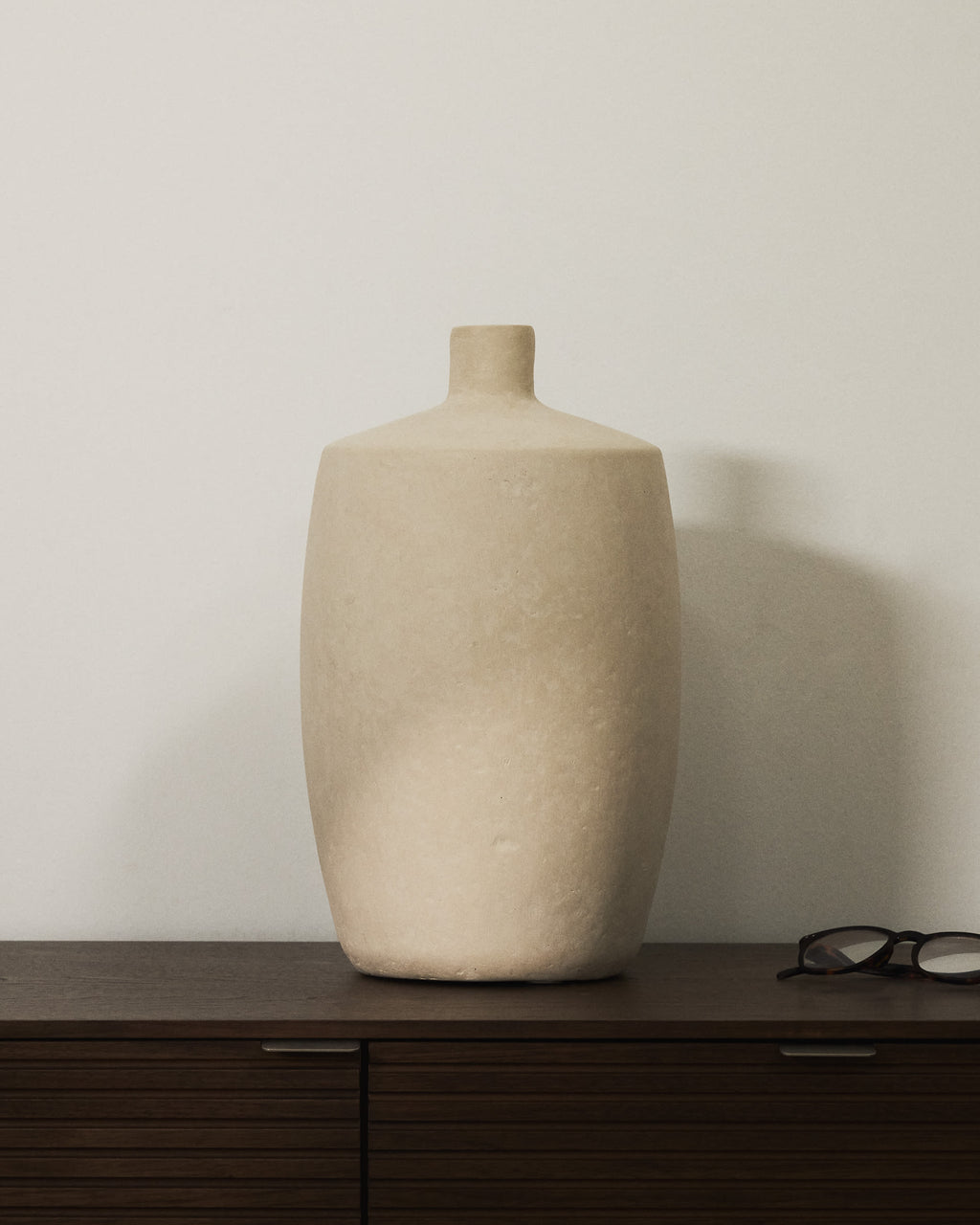 Japandi Vase Mireni – Papier, Beige, Ø 39 cm – weitere Ansicht