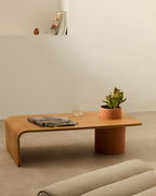 Japandi Couchtisch Olaria – Esche, Terrakotta, 110 × 60 cm – weitere Ansicht