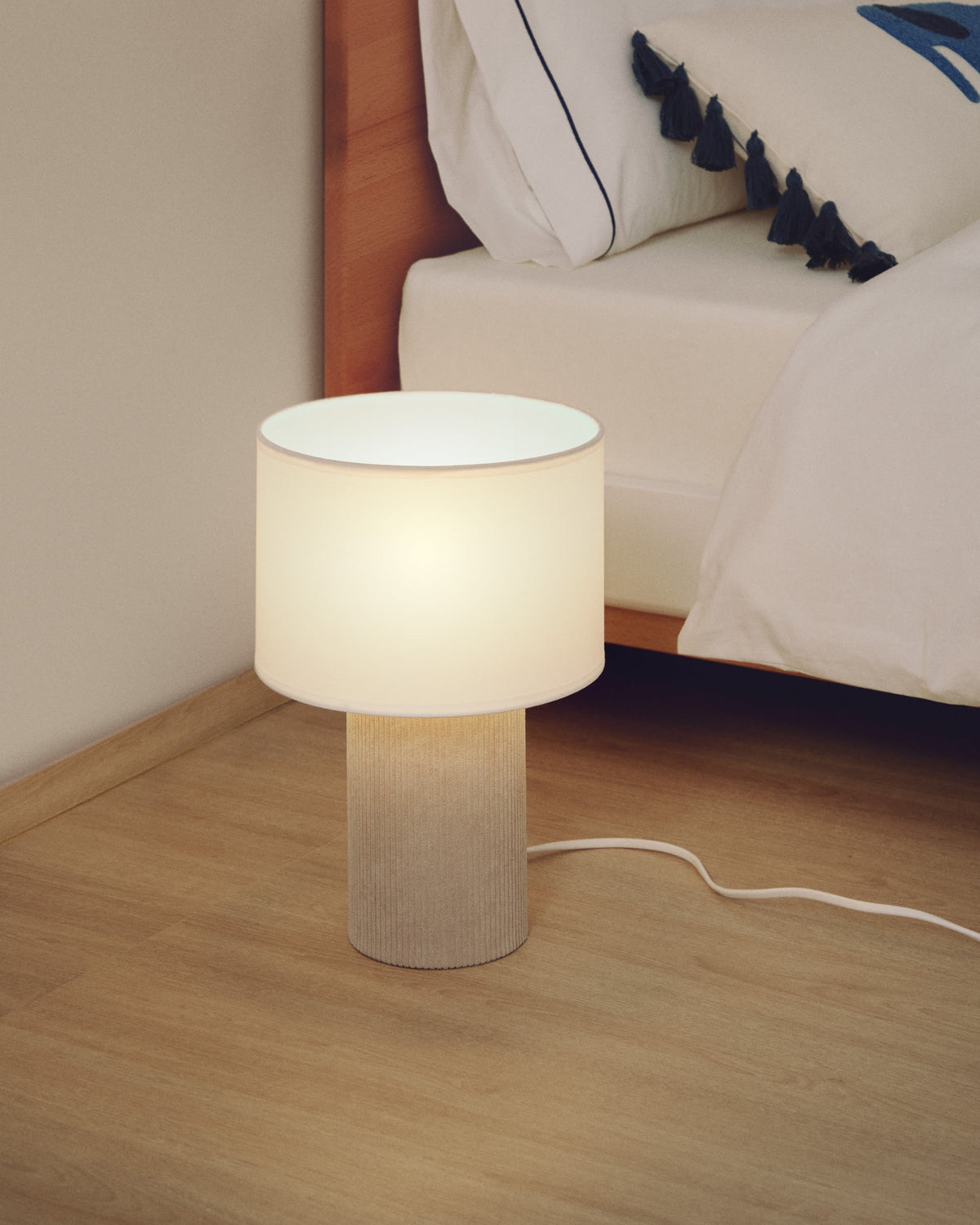 Japandi Tischlampe Bianella – Kunststoff, Beige – weitere Ansicht